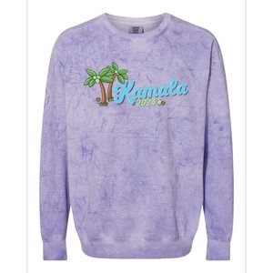 Kamala Harris Coconut Tree 2024 Democrat For President Colorblast Crewneck Sweatshirt