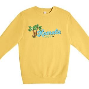 Kamala Harris Coconut Tree 2024 Democrat For President Premium Crewneck Sweatshirt