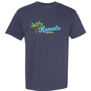 Kamala Harris Coconut Tree 2024 Democrat For President Garment-Dyed Heavyweight T-Shirt