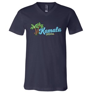 Kamala Harris Coconut Tree 2024 Democrat For President V-Neck T-Shirt