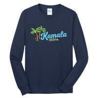 Kamala Harris Coconut Tree 2024 Democrat For President Tall Long Sleeve T-Shirt