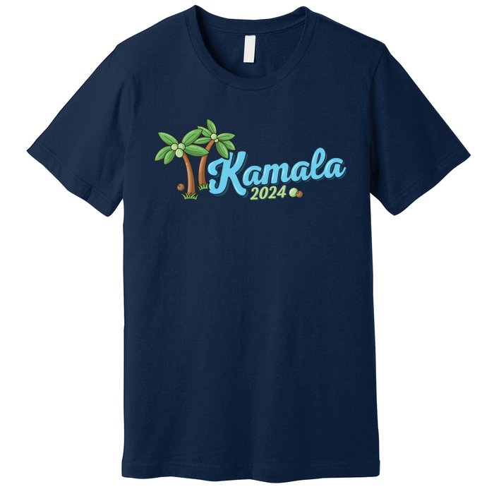 Kamala Harris Coconut Tree 2024 Democrat For President Premium T-Shirt