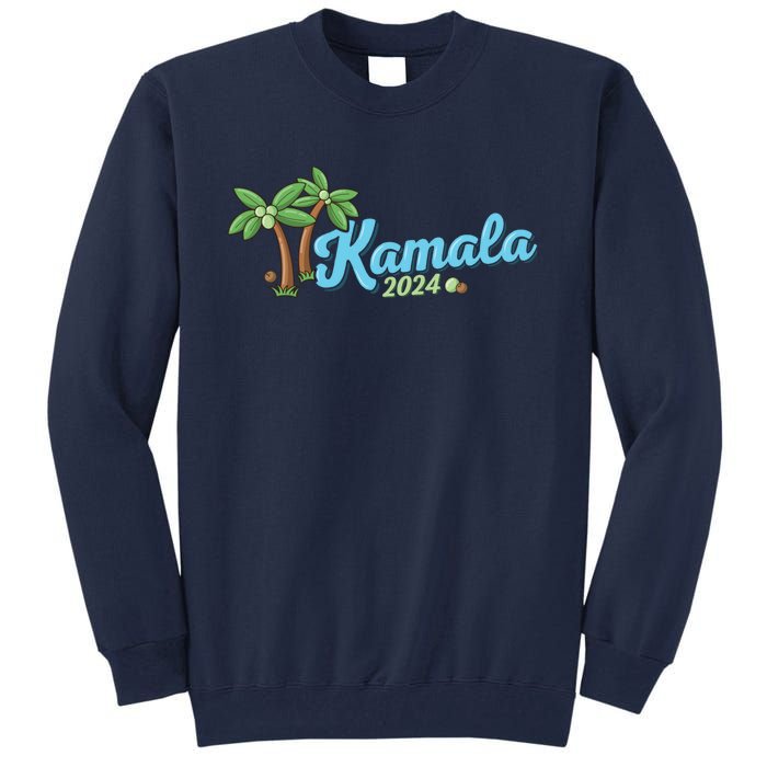 Kamala Harris Coconut Tree 2024 Democrat For President Tall Sweatshirt