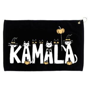 Kamala Halloween Cat Lover Witch Name Design Grommeted Golf Towel