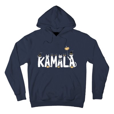 Kamala Halloween Cat Lover Witch Name Design Hoodie