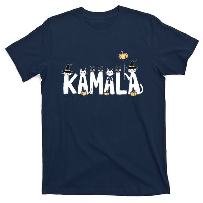 Kamala Halloween Cat Lover Witch Name Design T-Shirt