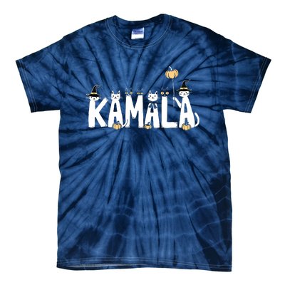 Kamala Halloween Cat Lover Witch Name Design Tie-Dye T-Shirt