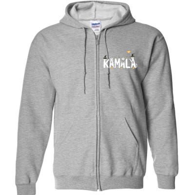 Kamala Halloween Cat Lover Witch Name Design Full Zip Hoodie