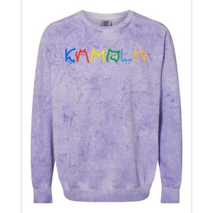 Kamala Harris Cat Lettering Funny Cat Ladies For Kamala Colorblast Crewneck Sweatshirt