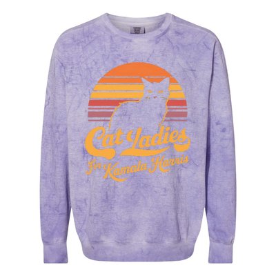 Kamala Harris Cat Lady Colorblast Crewneck Sweatshirt