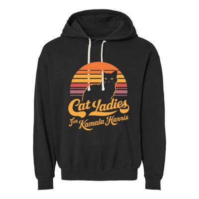 Kamala Harris Cat Lady Garment-Dyed Fleece Hoodie