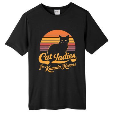 Kamala Harris Cat Lady Tall Fusion ChromaSoft Performance T-Shirt