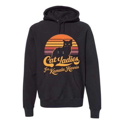 Kamala Harris Cat Lady Premium Hoodie