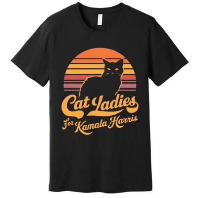 Kamala Harris Cat Lady Premium T-Shirt