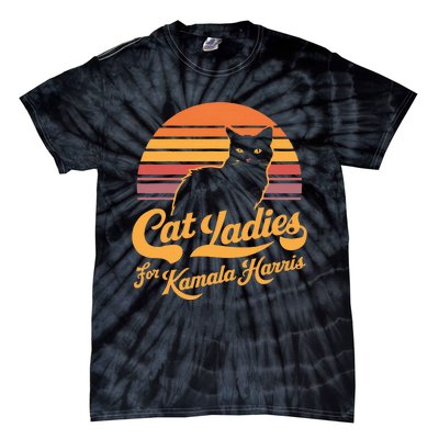 Kamala Harris Cat Lady Tie-Dye T-Shirt