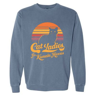 Kamala Harris Cat Lady Garment-Dyed Sweatshirt