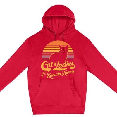 Kamala Harris Cat Lady Premium Pullover Hoodie