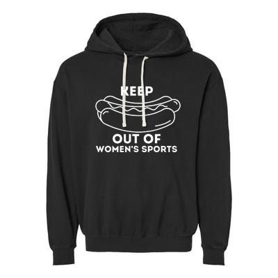 Keep Hot Dogs Out Of Sports Trump Supporters Garment-Dyed Fleece Hoodie