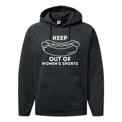 Keep Hot Dogs Out Of Sports Trump Supporters Performance Fleece Hoodie