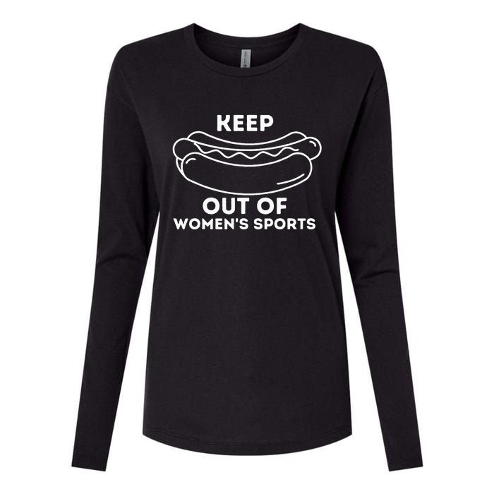 Keep Hot Dogs Out Of Sports Trump Supporters Womens Cotton Relaxed Long Sleeve T-Shirt