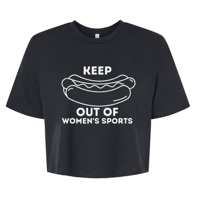 Keep Hot Dogs Out Of Sports Trump Supporters Bella+Canvas Jersey Crop Tee