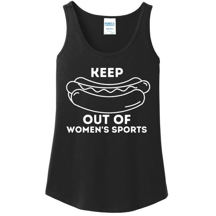 Keep Hot Dogs Out Of Sports Trump Supporters Ladies Essential Tank