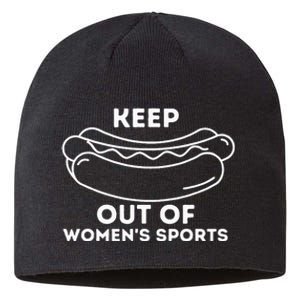 Keep Hot Dogs Out Of Sports Trump Supporters Sustainable Beanie