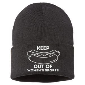 Keep Hot Dogs Out Of Sports Trump Supporters Sustainable Knit Beanie