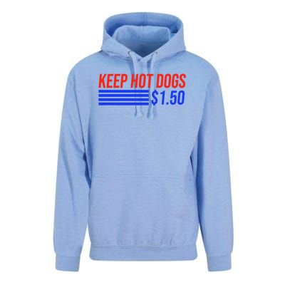 Keep Hot Dogs $1.50 Dollars Unisex Surf Hoodie