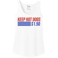 Keep Hot Dogs $1.50 Dollars Ladies Essential Tank