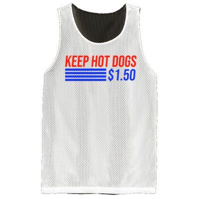 Keep Hot Dogs $1.50 Dollars Mesh Reversible Basketball Jersey Tank