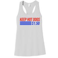 Keep Hot Dogs $1.50 Dollars Women's Racerback Tank