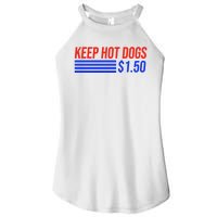 Keep Hot Dogs $1.50 Dollars Women's Perfect Tri Rocker Tank