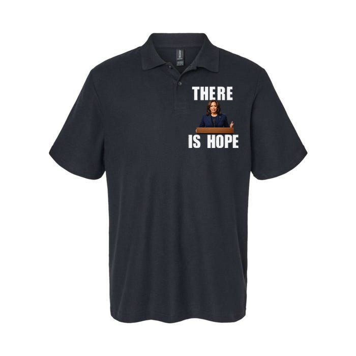 Kamala Harris Design There Is Hope Quote 2024. Softstyle Adult Sport Polo