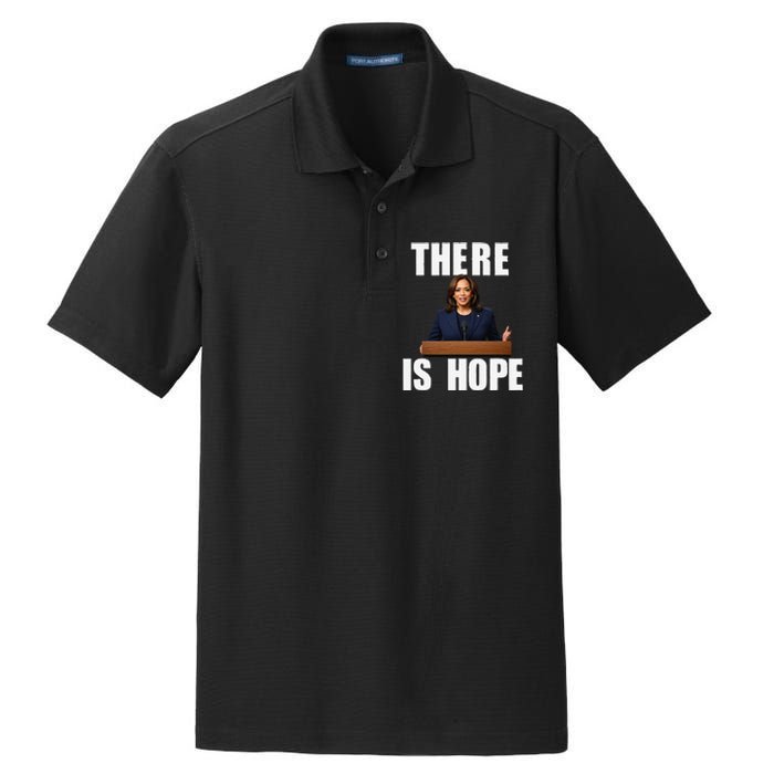 Kamala Harris Design There Is Hope Quote 2024. Dry Zone Grid Polo