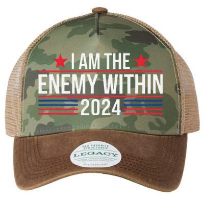 Kamala Harris Democrat 2024 Supporter I Am The Enemy Within Legacy Tie Dye Trucker Hat