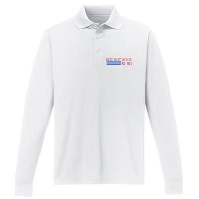 Keep Hot Dogs At 1.50 Dollars Performance Long Sleeve Polo