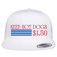 Keep Hot Dogs At 1.50 Dollars Flat Bill Trucker Hat