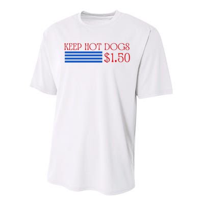 Keep Hot Dogs At 1.50 Dollars Performance Sprint T-Shirt