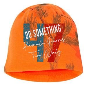 Kamala Harris Do Something Harris Walz Do Something Premium Kati - Camo Knit Beanie