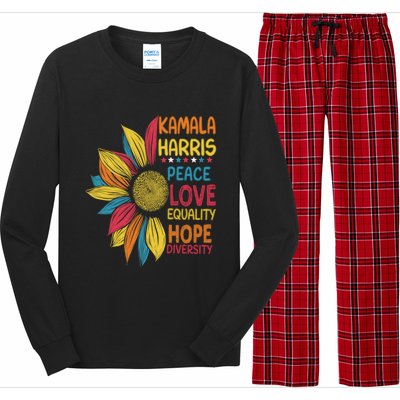 Kamala Harris Diversity Peace And Equality Gift Long Sleeve Pajama Set