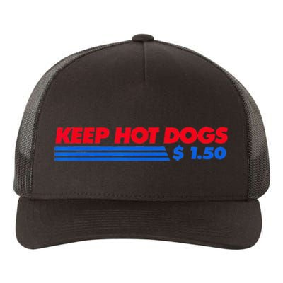 Keep Hot Dogs $1 50 For Men Women Yupoong Adult 5-Panel Trucker Hat