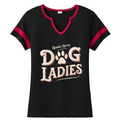 Kamala Harris Dog Ladies Ladies Halftime Notch Neck Tee