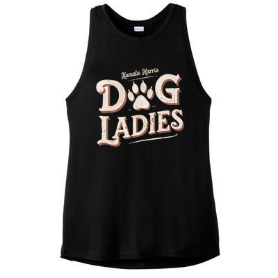 Kamala Harris Dog Ladies Ladies PosiCharge Tri-Blend Wicking Tank