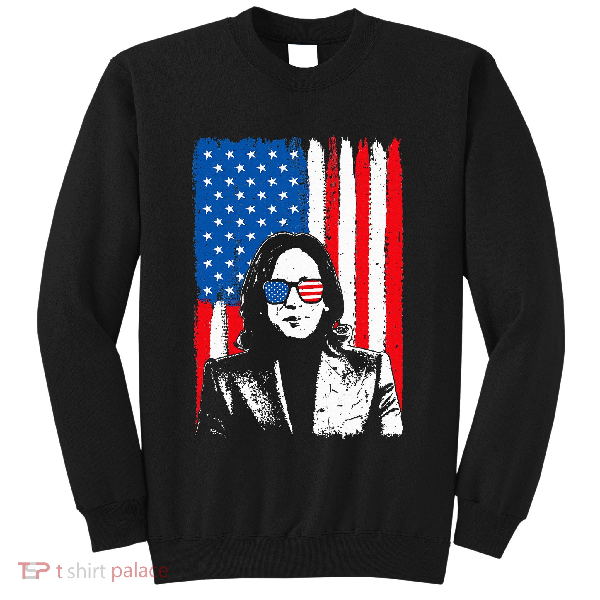 Kamala Harris Democratic American Flag Sweatshirt