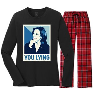 Kamala Harris Debate 2024 Women's Long Sleeve Flannel Pajama Set 