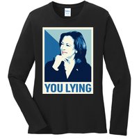 Kamala Harris Debate 2024 Ladies Long Sleeve Shirt