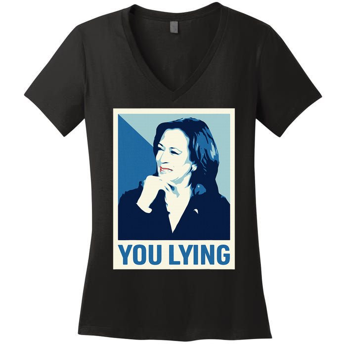 Kamala Harris Debate 2024 Women's V-Neck T-Shirt