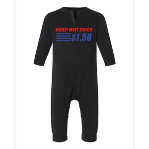 Keep Hot Dogs $1.50 Infant Fleece One Piece