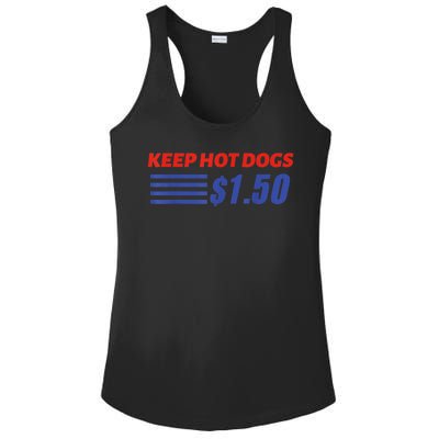 Keep Hot Dogs $1.50 Ladies PosiCharge Competitor Racerback Tank